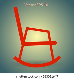 rocking chair vector illustration