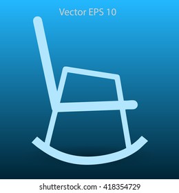 rocking chair vector illustration