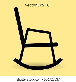 rocking chair vector illustration