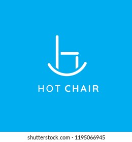 Rocking  chair vector logo. Interiors logo