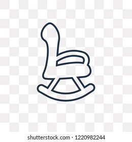 Rocking chair vector outline icon isolated on transparent background, high quality linear Rocking chair transparency concept can be used web and mobile