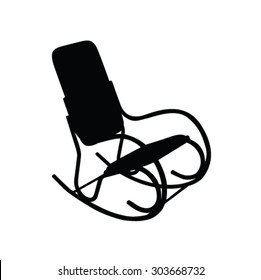 rocking chair vector silhouette