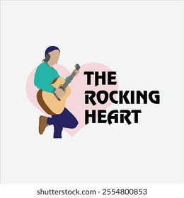 The Rocking Hearts Music Band, Artist logo, Identity with guitars and heart