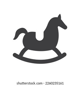 Rocking Horse Chair Vector Icon Illustration