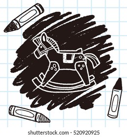 rocking horse doodle