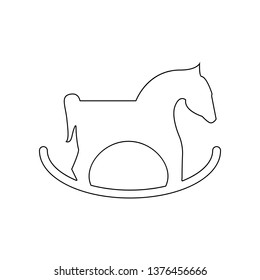 Rocking horse icon. Element of Baby for mobile concept and web apps icon. Outline, thin line icon for website design and development, app development