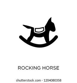 Rocking horse icon. Rocking horse symbol design from Christmas collection. Simple element vector illustration on white background.