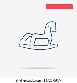 Rocking horse icon. Vector concept illustration for design.