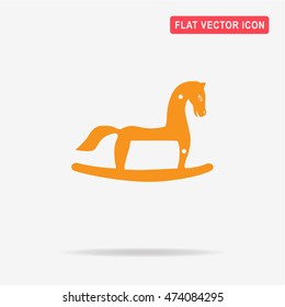 Rocking horse icon. Vector concept illustration for design.