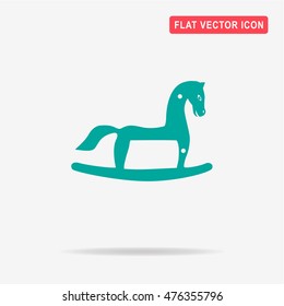 Rocking horse icon. Vector concept illustration for design.