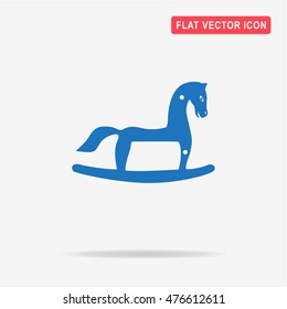 Rocking horse icon. Vector concept illustration for design.
