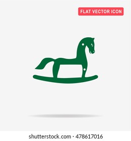 Rocking horse icon. Vector concept illustration for design.