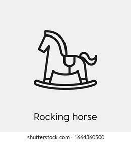 Symbol für die Vektorillustration des Rockpferdes.
