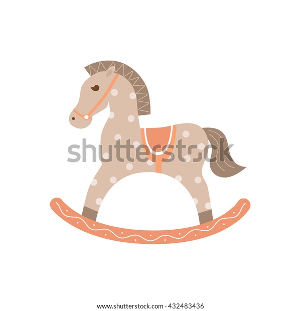 揺れ馬のアイソテートアイコン ベクター馬のおもちゃのシルエットイラスト 木馬玩具のコンセプト 木の木の木馬がデザインに合わせた 馬のおもちゃの形 のベクター画像素材 ロイヤリティフリー