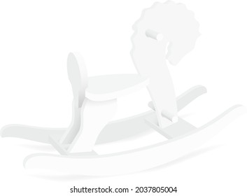 Rocking Horse kid toy - isolated vector illustration