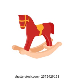 Rocking Horse, Kindergarten Vector Illustration