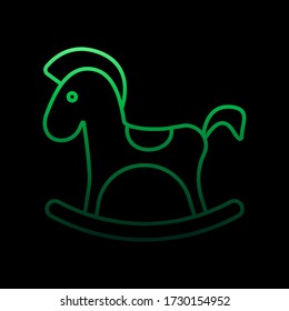 rocking horse line nolan icon. Simple thin line, outline vector of toys icons for ui and ux, website or mobile application