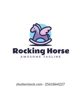 Rocking Horse Simple Mascot Logo