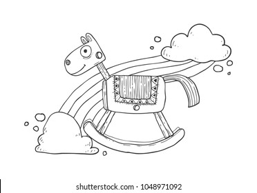 Rocking horse sketch