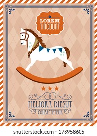 Rocking Horse Template Vector/illustration