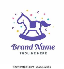 Rocking Horse Toy for Baby and Kids Store Logo