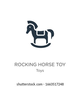 Rocking horse toy icon vector. Trendy flat rocking horse toy icon from toys collection isolated on white background. Vector illustration can be used for web and mobile graphic design, logo, eps10