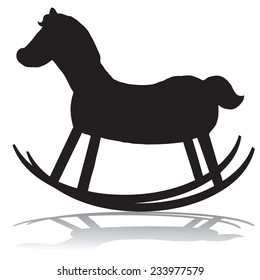 Rocking Horse Toy Silhouette Stock Vector (Royalty Free) 233977579 ...