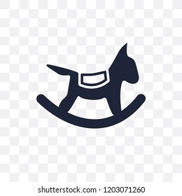 Rocking horse transparent icon. Rocking horse symbol design from Christmas collection. Simple element vector illustration on transparent background.