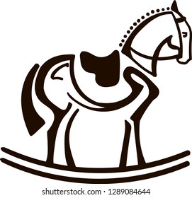 Rocking horse vector