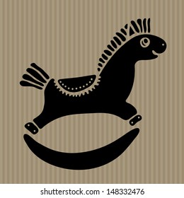Rocking horse. Vector art