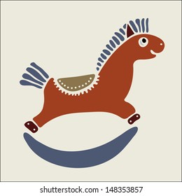 Rocking horse. Vector art