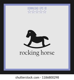rocking horse  vector icon