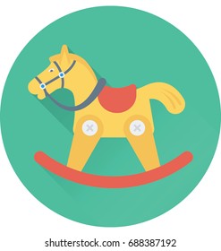 Rocking Horse Vector Icon
