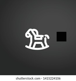 Rocking Horse vector icon. Rocking Horse concept stroke symbol design. Thin graphic elements vector illustration, outline pattern for your web site design, logo, UI. EPS 10.