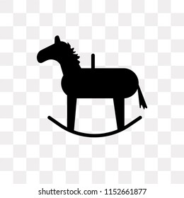 Rocking horse vector icon isolated on transparent background, Rocking horse logo concept