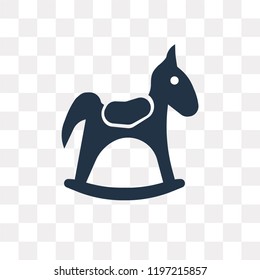 Rocking Horse vector icon isolated on transparent background, Rocking Horse transparency concept can be used web and mobile
