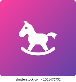 rocking horse vector icon. rocking horse single web icon on trendy gradient