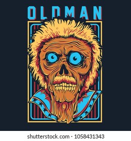 Rocking Oldman Illustration