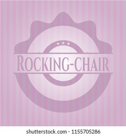 Rocking-chair vintage pink emblem