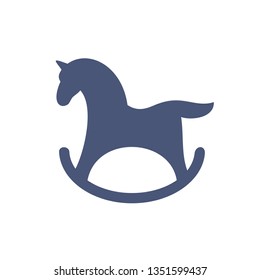 rocking-horse icon, children's toy, vector image