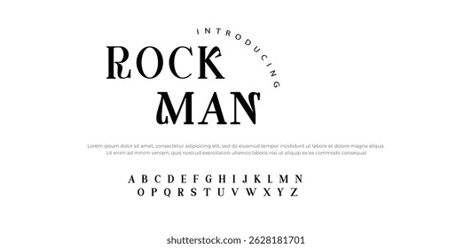 Rockman calligraphy alphabet small lettering a to z font family