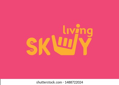 rock'n roll logo with simple design