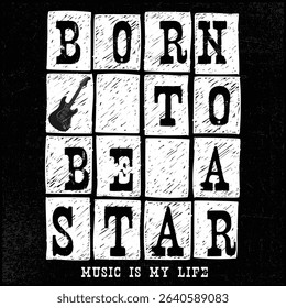 Rock'N Roll Music Poster Graphic Design