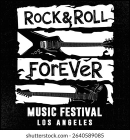 Rock'N Roll Music Poster Graphic Design