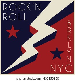 rock'n roll tee graphic