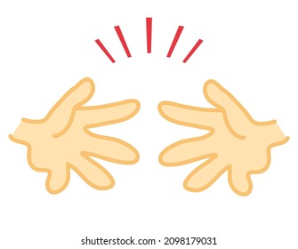 Rock-paper-scissors. Hand sign. Vector illustration.