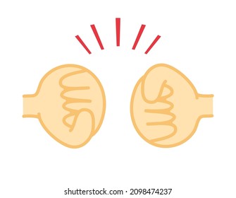 Rock-paper-scissors. Hand sign. Vector illustration.