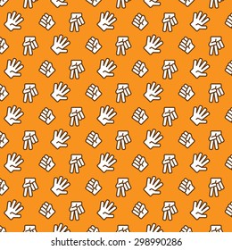 Rock  paper  scissors pattern orange background