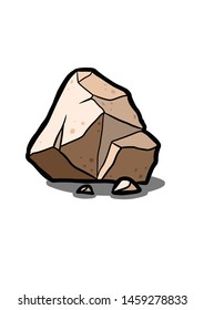 rocks cartoon vector and illustration, hand drawn style, isolated on white background.