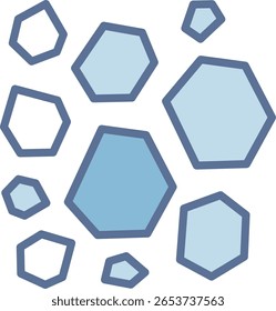 Rocks Filled Blue Tone Icon